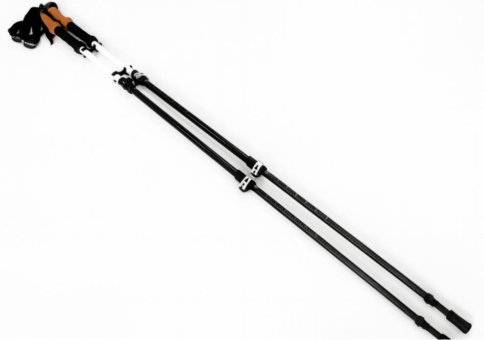 Adjustable Carbon Trekking Poles with Cork Handle